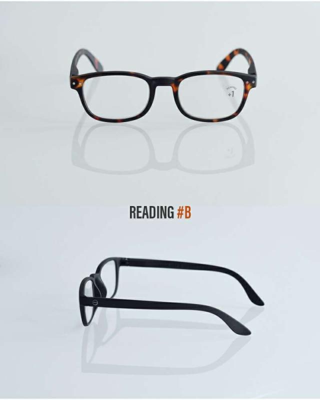 IZIPIZI(イジピジ)度付きレクタンギュラーリーディンググラスb-reading