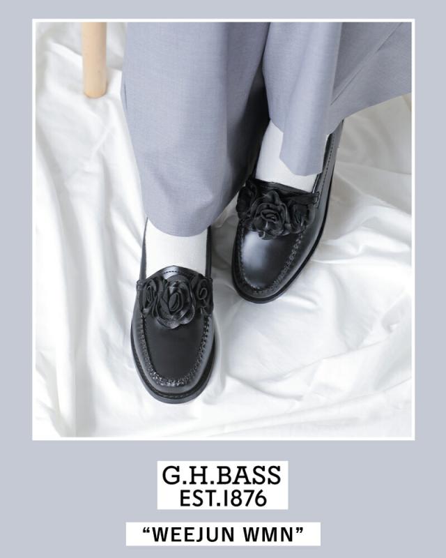 G.H.BASS(ジーエイチバス)レザーフローラペニーローファー“WEEJUNWMN”ba41097
