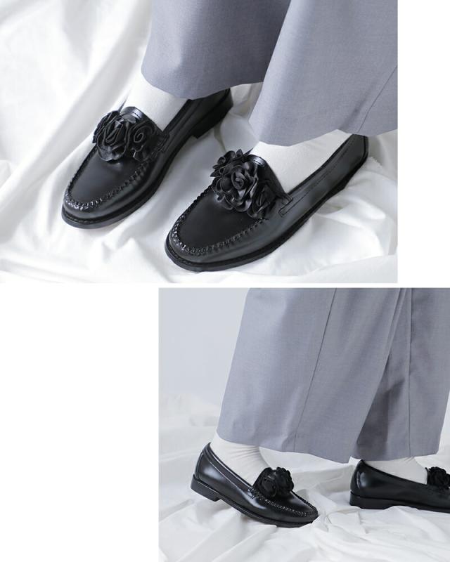 G.H.BASS(ジーエイチバス)レザーフローラペニーローファー“WEEJUNWMN”ba41097