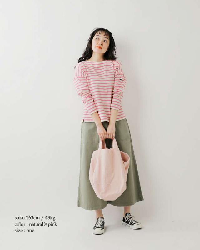 G.F.G.S.(ジーエフジーエス)オーガニックコットンボーダーボートネックリラックス長袖プルオーバー“Boat-neckrelax”boat-neck-relax