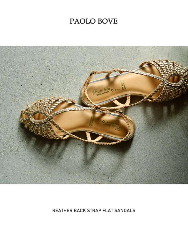 パオロ ボーヴ サンダル PAOLO BOVE レザー バック ストラップ