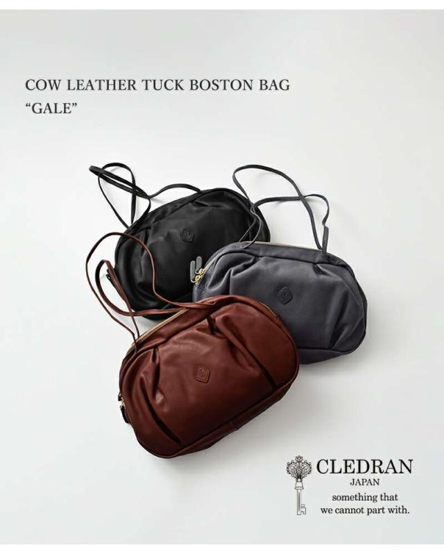 クレドラン ボストンバッグ CLEDRAN  カウレザー タック ボストン バッグ “GALE” cl-3848