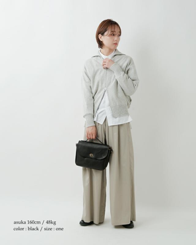 CLEDRAN(クレドラン)カウレザーフラップショルダーバッグ“SAINTE”cl-3873