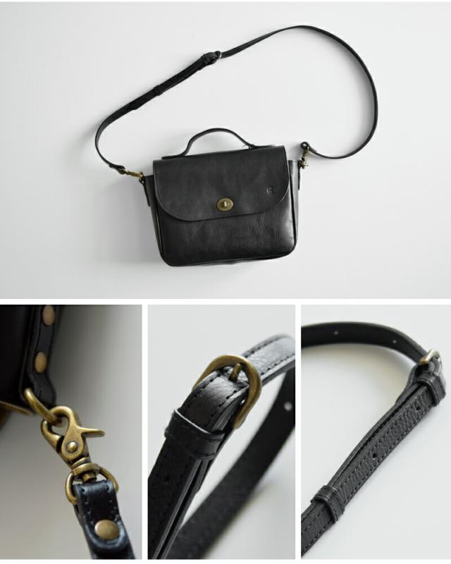 CLEDRAN(クレドラン)カウレザーフラップショルダーバッグ“SAINTE”cl-3873