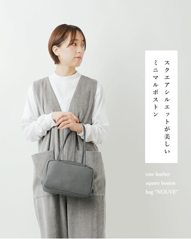 CLEDRAN(クレドラン)カウレザースクエアボストンバッグ“NOUVE”cl-3941
