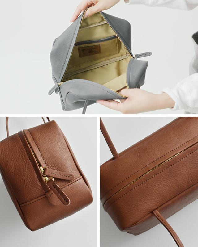 CLEDRAN(クレドラン)カウレザースクエアボストンバッグ“NOUVE”cl-3941