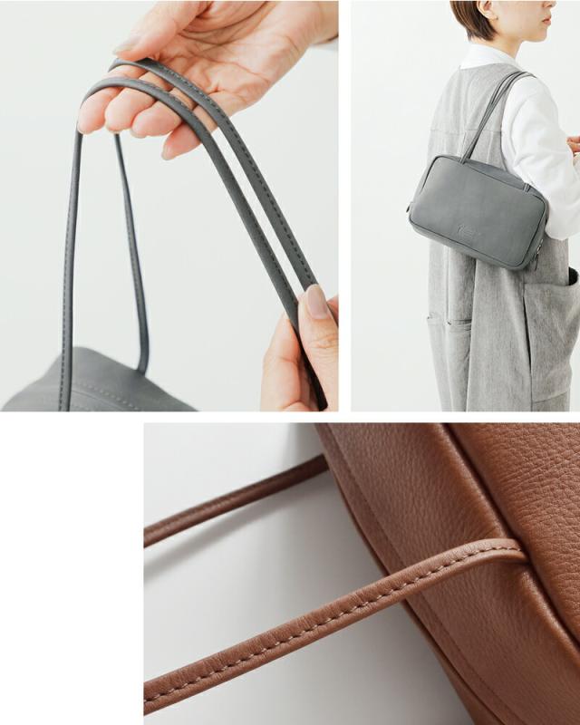 CLEDRAN(クレドラン)カウレザースクエアボストンバッグ“NOUVE”cl-3941