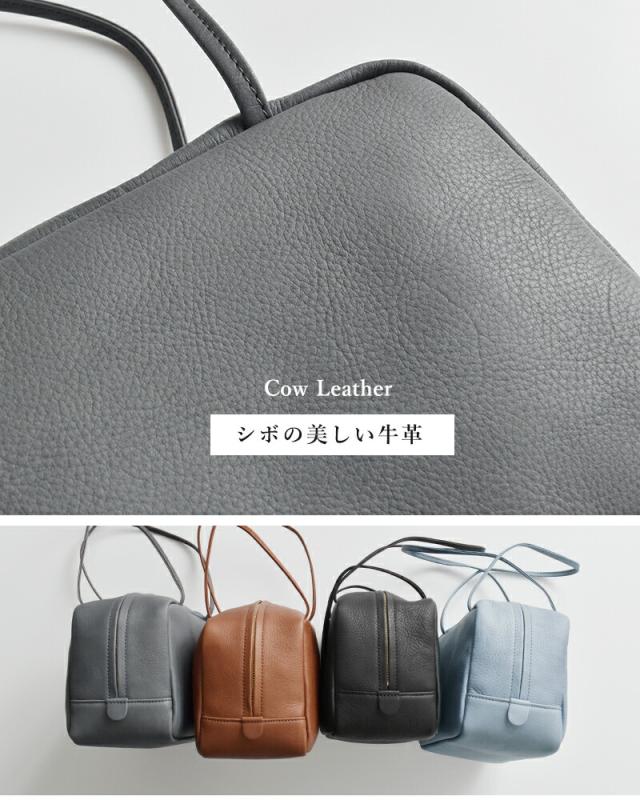 CLEDRAN(クレドラン)カウレザースクエアボストンバッグ“NOUVE”cl-3941