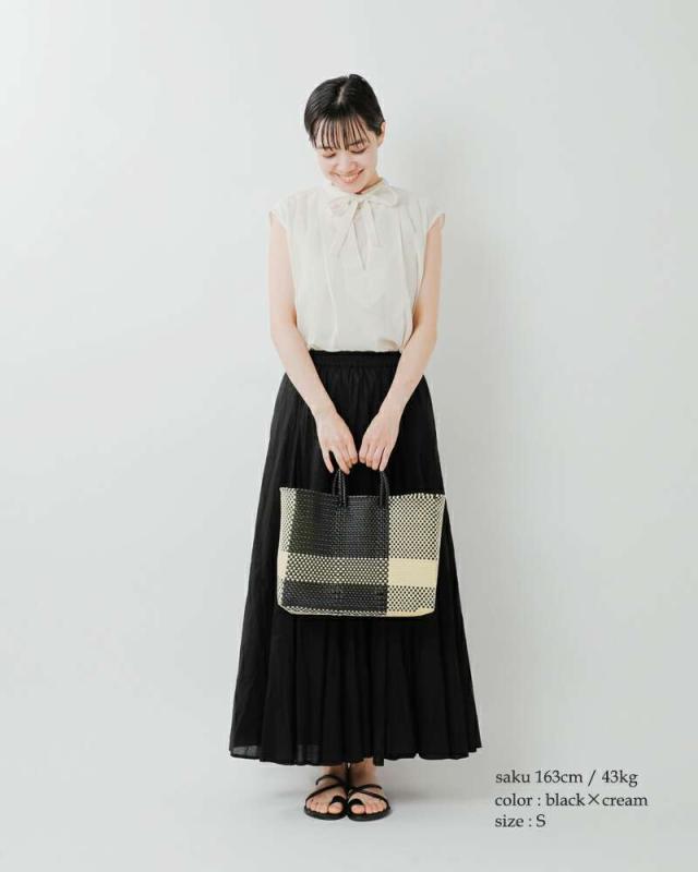 Letra(レトラ)ショートメルカドバッグSHORT“CROSSLINE/3COLORSCHECK”cross-line-short