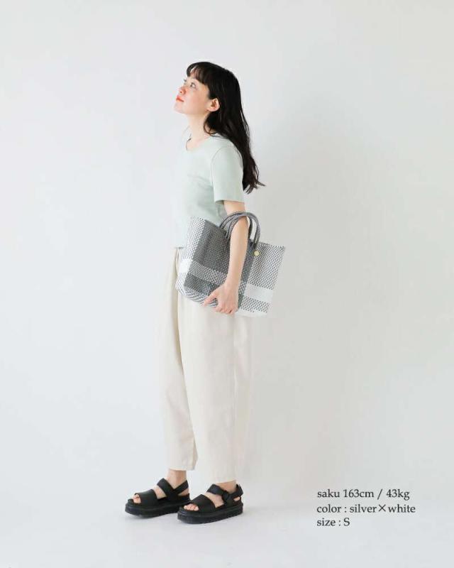 Letra(レトラ)ショートメルカドバッグSHORT“CROSSLINE/3COLORSCHECK”cross-line-short