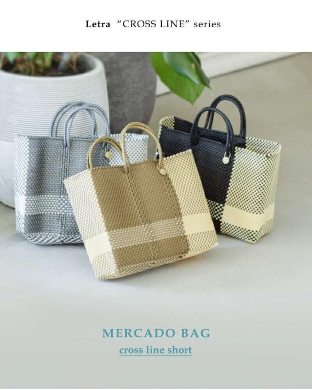Letra(レトラ)ショートメルカドバッグSHORT“CROSSLINE/3COLORSCHECK”cross-line-short