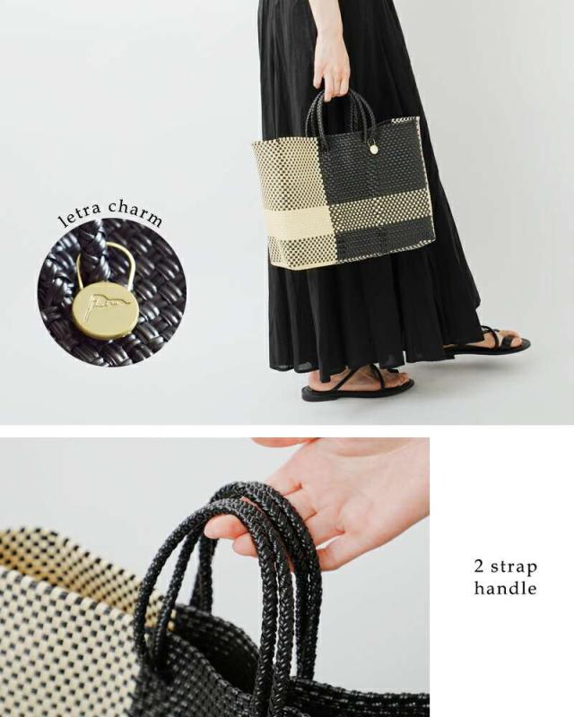 Letra(レトラ)ショートメルカドバッグSHORT“CROSSLINE/3COLORSCHECK”cross-line-short