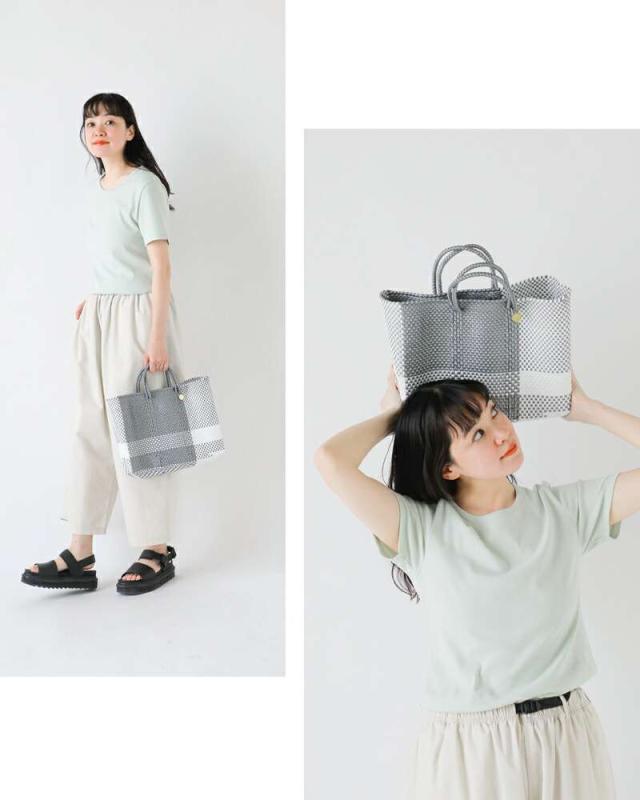 Letra(レトラ)ショートメルカドバッグSHORT“CROSSLINE/3COLORSCHECK”cross-line-short