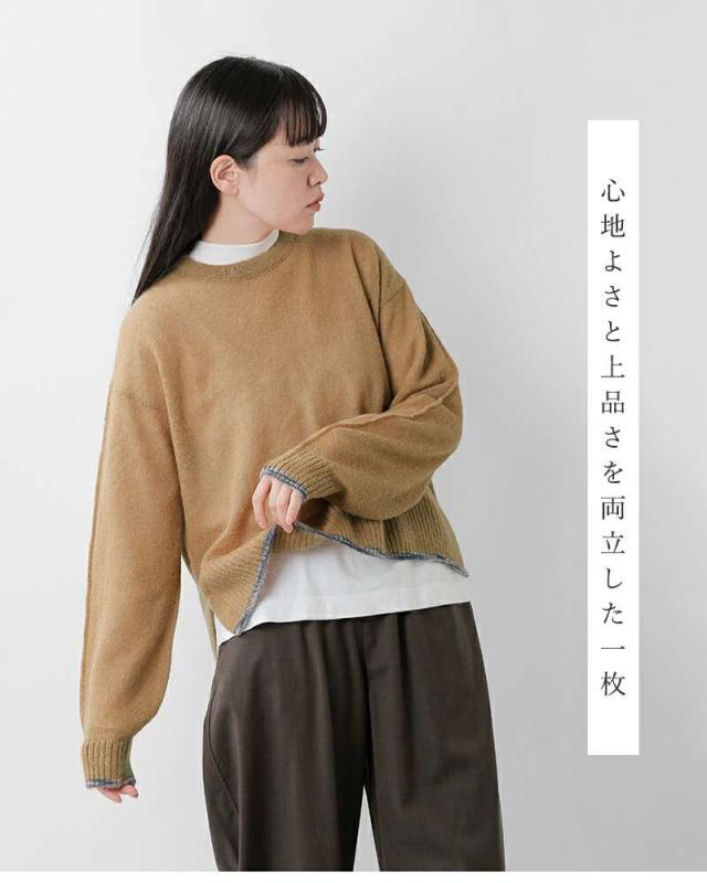 シーティープラージュ ニット セーター C.T.plage  アルパカ ミックス クルーネック ニット プルオーバー ct25309  ☆☆ クーポン対象