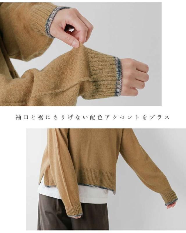 シーティープラージュ ニット セーター C.T.plage  アルパカ ミックス クルーネック ニット プルオーバー ct25309  ☆☆ クーポン対象