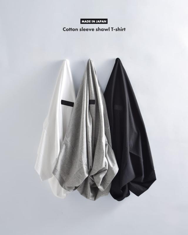 ALWELコットン スリーブ ショール Tシャツ db-1