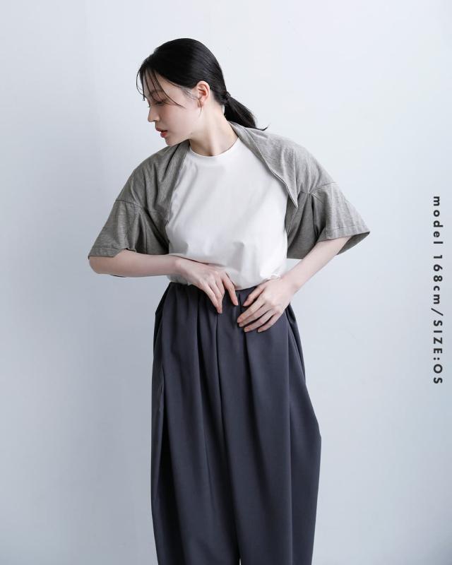 ALWELコットン スリーブ ショール Tシャツ db-1