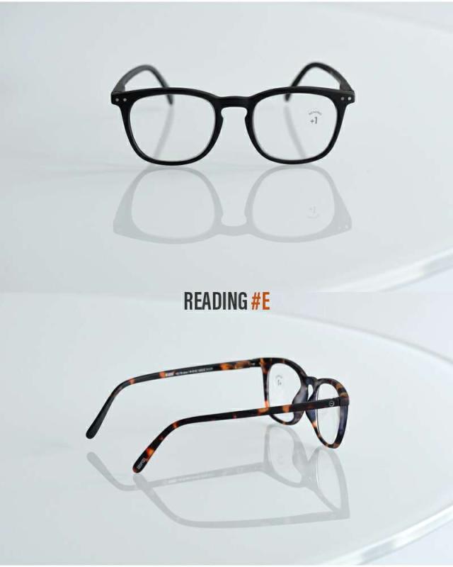 IZIPIZI(イジピジ)度付きトラピーズシェイプリーディンググラス e-reading