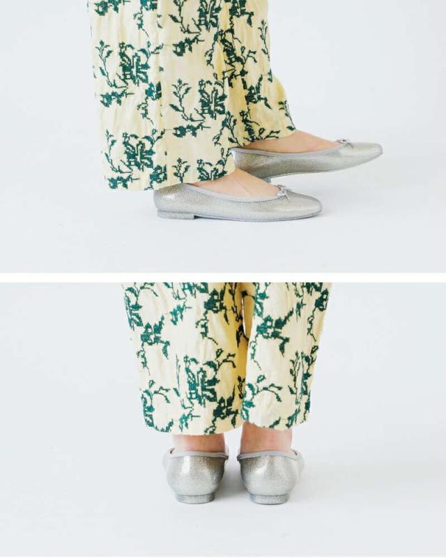 TEMPERATE(テンパレイト)低反発カップインソールグリッタースクエアトゥレインバレエシューズ“EMMAGLITTER”emma-glitter