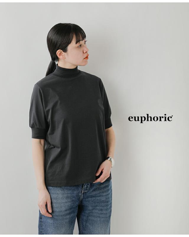 euphoric(ユーフォリック)スペインピマコットンモックネックプルオーバー“MockneckTops”eu-ct5111