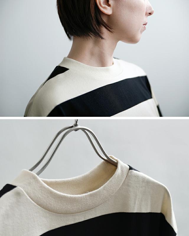 euphoric(ユーフォリック)コットンボーダースリットTシャツ“BorderSlitTee”eu-ct5403