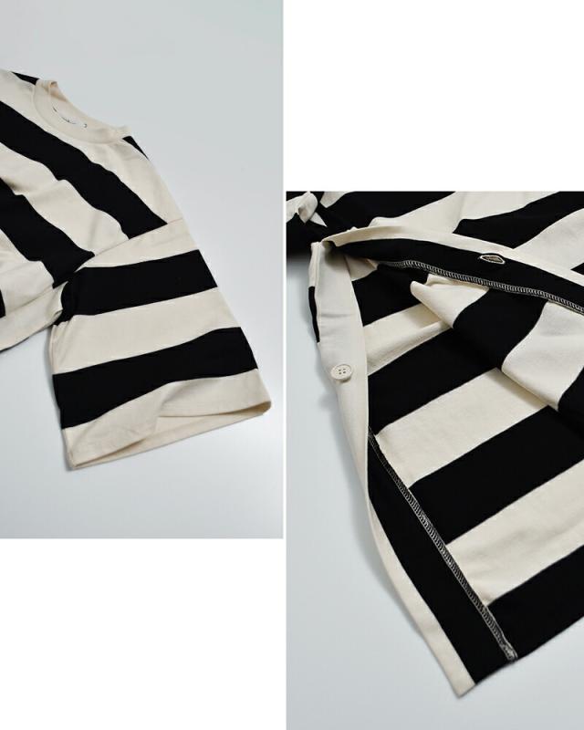 euphoric(ユーフォリック)コットンボーダースリットTシャツ“BorderSlitTee”eu-ct5403