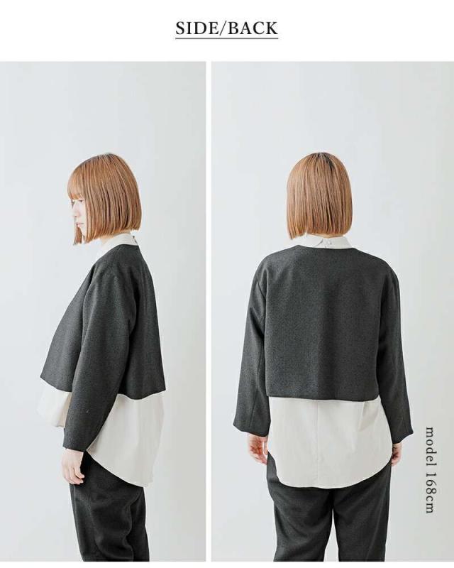 nooy(ヌーイ)ブークレジャガードブラックボレロジャケットfjk09