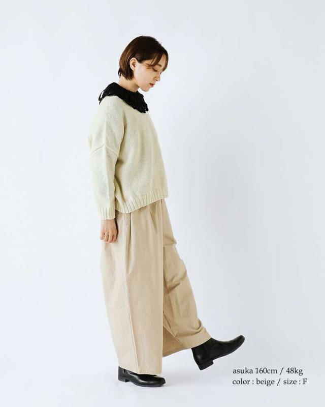 g(グラム)リラックスコットンワイドパンツg-619