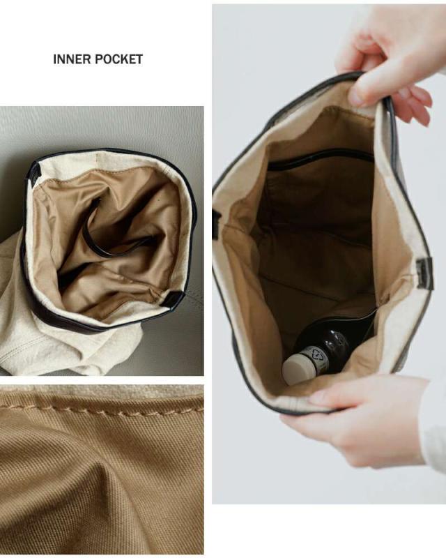 Permanent Age(パーマネントエイジ)コットンリネン×カウレザーミニトートバッグgf-2323