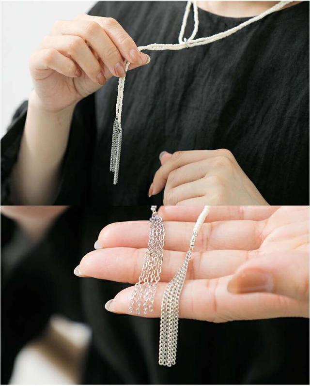 Joli&Micare(ジョリー&ミカーレ)グラーニーラリエットガラスビーズネックレス“GraniLariat”gra0101-2