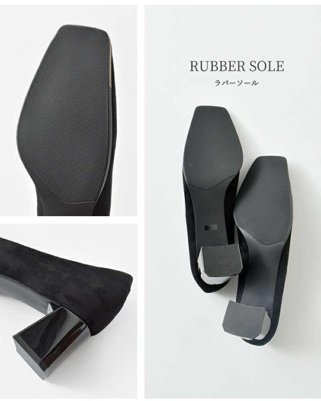 MOHI(モヒ)スクエアトゥフレアヒールパンプスgu3-899-11-pu