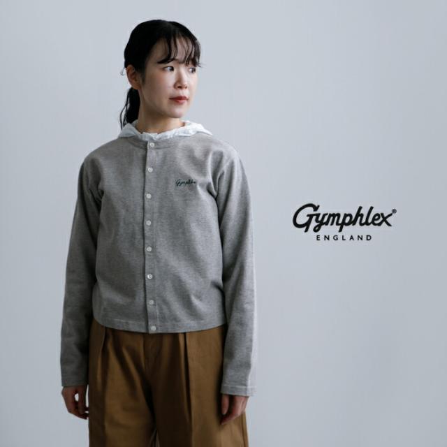 Gymphlex(ジムフレックス)コットン天竺ショートクルーネックカーディガンgy-c0367sct