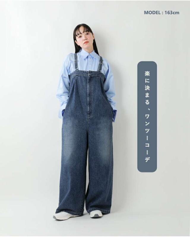 Johnbull(ジョンブル)コットンデニムタックベアサロペットjl251p21