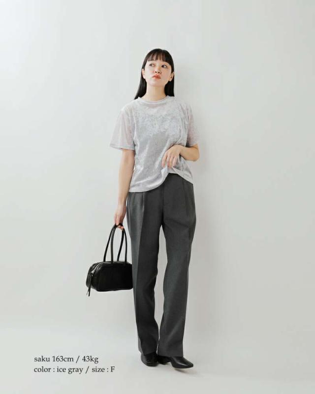 Johnbull(ジョンブル)ベロアチュールハーフスリーブTシャツjl253c01