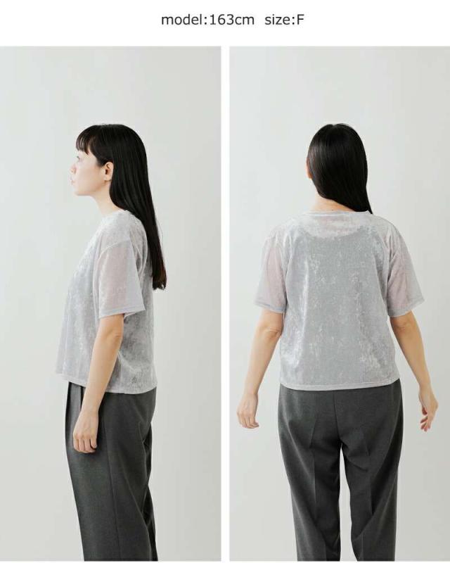 Johnbull(ジョンブル)ベロアチュールハーフスリーブTシャツjl253c01