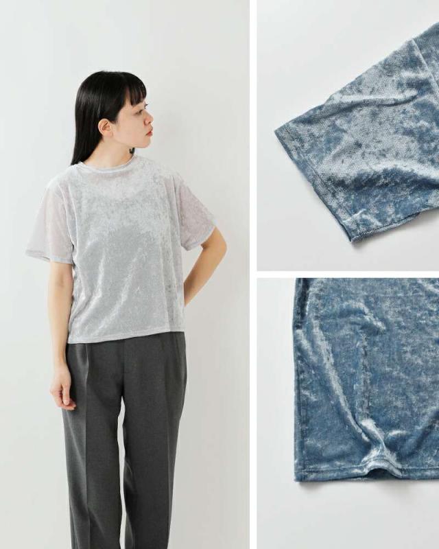 Johnbull(ジョンブル)ベロアチュールハーフスリーブTシャツjl253c01