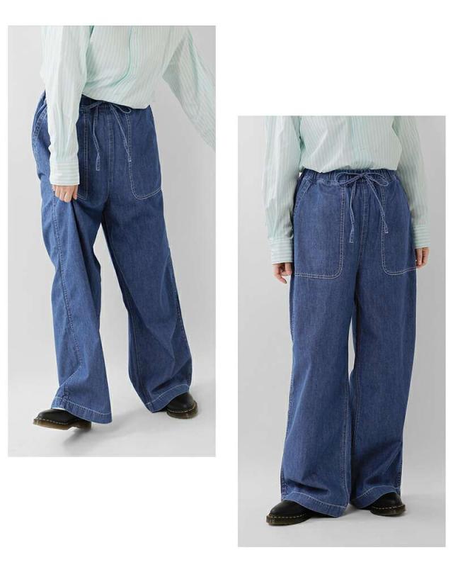 Johnbull(ジョンブル)ライトデニムイージーデッキパンツjl253p01