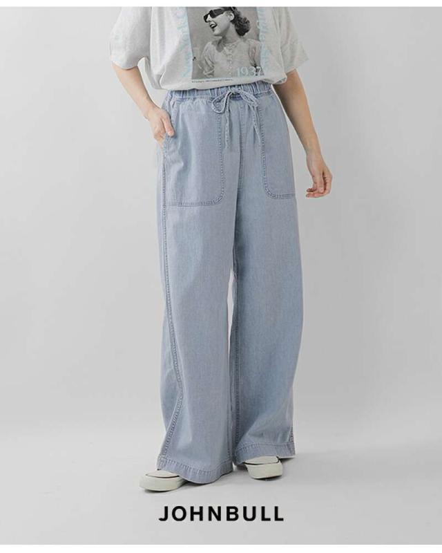 Johnbull(ジョンブル)ライトデニムイージーデッキパンツjl253p01