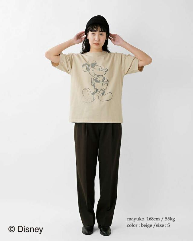 Johnbull(ジョンブル)コットンミッキーマウスプリントTシャツ“MICKEYMOUSET”jt252c02