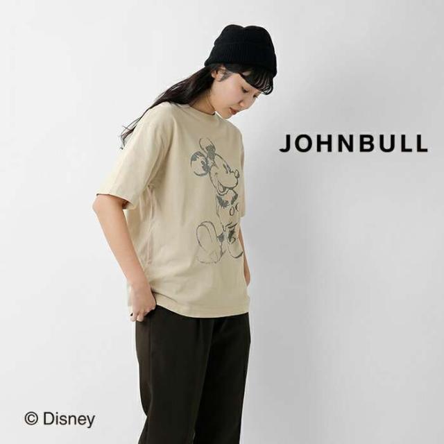 Johnbull(ジョンブル)コットンミッキーマウスプリントTシャツ“MICKEYMOUSET”jt252c02