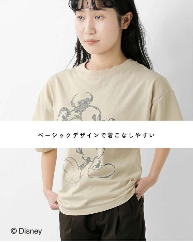 Johnbull(ジョンブル)コットンミッキーマウスプリントTシャツ“MICKEYMOUSET”jt252c02
