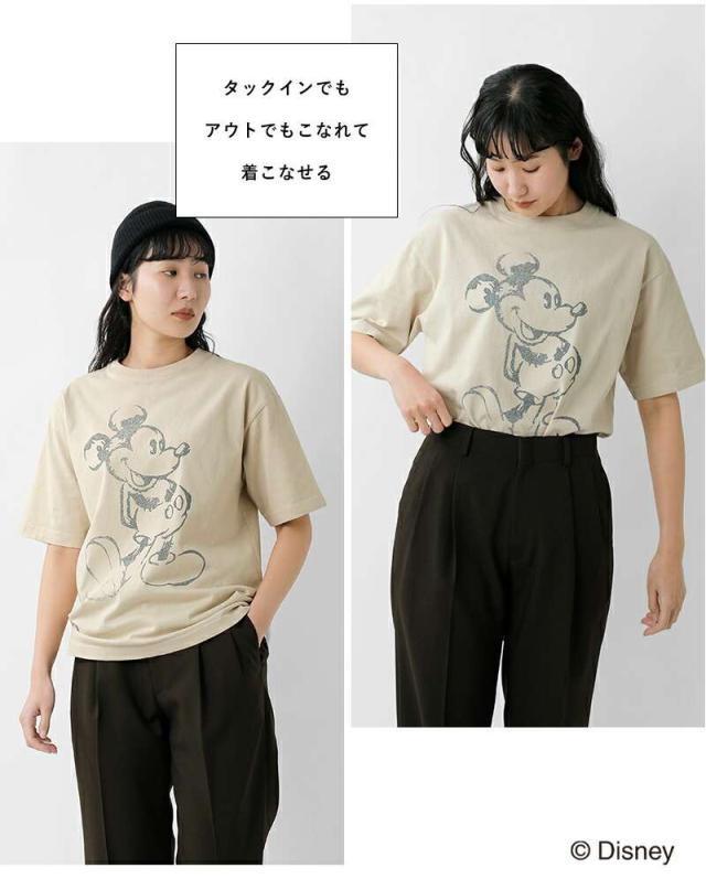 Johnbull(ジョンブル)コットンミッキーマウスプリントTシャツ“MICKEYMOUSET”jt252c02