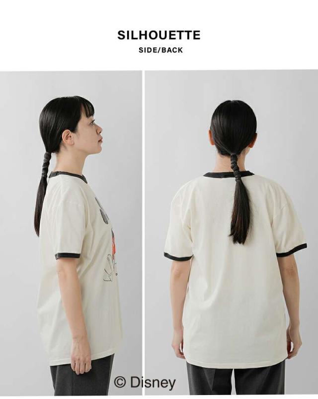 Johnbull(ジョンブル)コットン「ミッキーマウス」プリントリンガーTシャツ“「MICKEYMOUSE」T”jt253c07