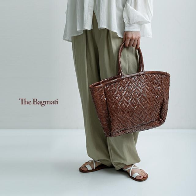 The Bagmati(バグマティ)ゴートレザー編みカゴバッグku-1454
