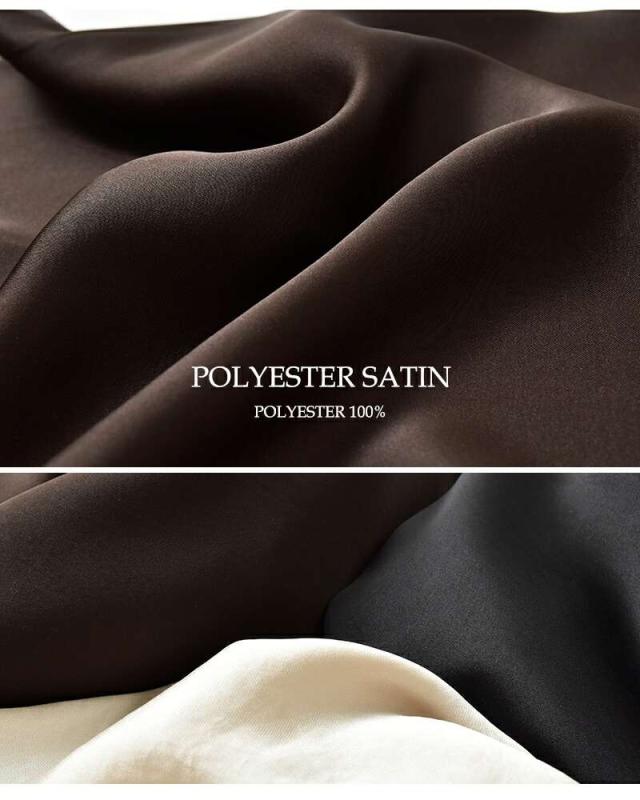 audrey and john wad(オードリーアンドジョンワッド)シルキーサテンイージーワイドパンツl4313