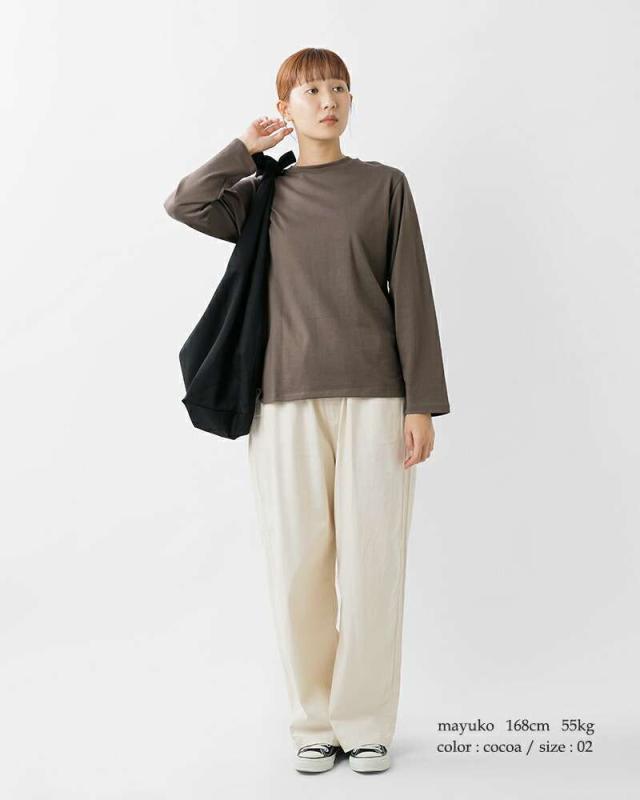 LIFiLL(リフィル)コットニー天竺スリットロングスリーブTシャツ“COTTONYSLITLONGSLEEVETEE”lf044-01