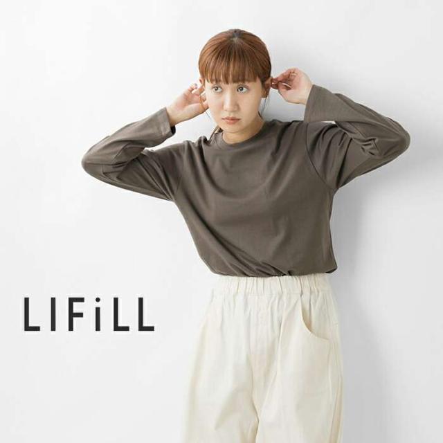 LIFiLL(リフィル)コットニー天竺スリットロングスリーブTシャツ“COTTONYSLITLONGSLEEVETEE”lf044-01