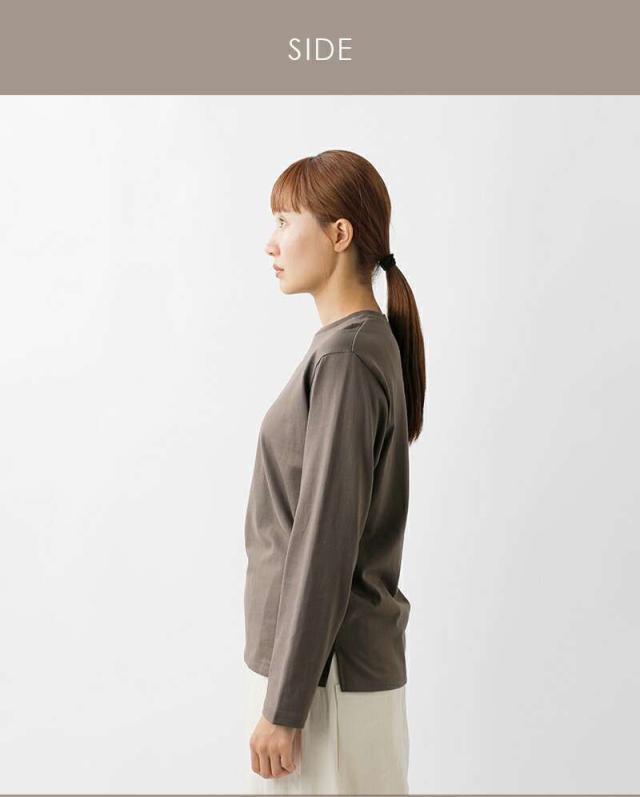 LIFiLL(リフィル)コットニー天竺スリットロングスリーブTシャツ“COTTONYSLITLONGSLEEVETEE”lf044-01