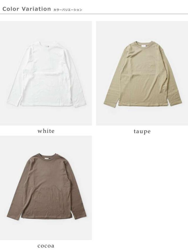 LIFiLL(リフィル)コットニー天竺スリットロングスリーブTシャツ“COTTONYSLITLONGSLEEVETEE”lf044-01
