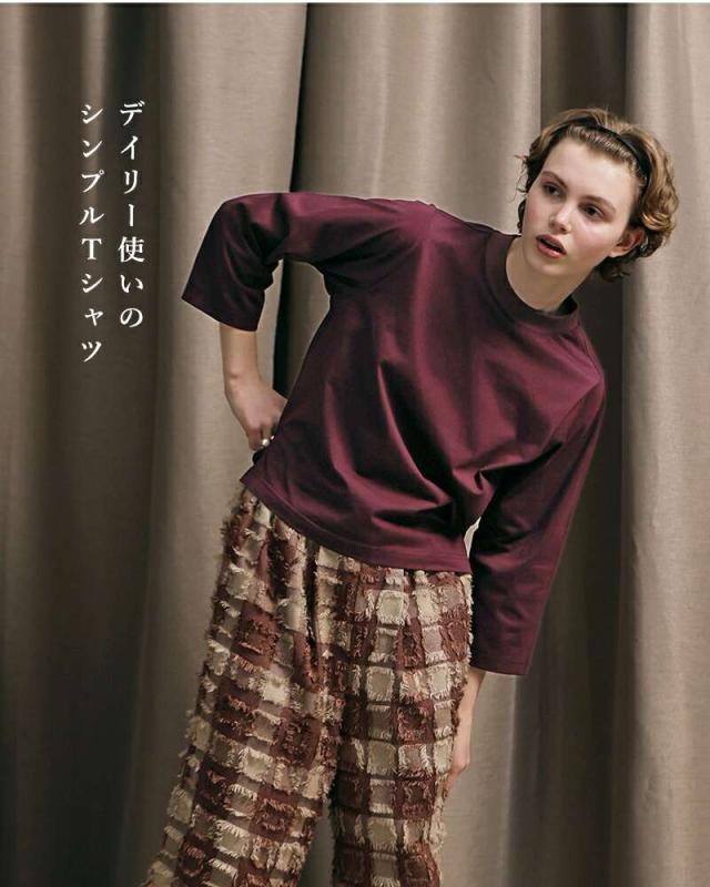 kelen(ケレン)コットンスリークォータースリーブトップス“HARP7”lkl25fbl2237